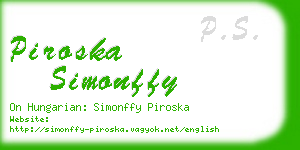 piroska simonffy business card